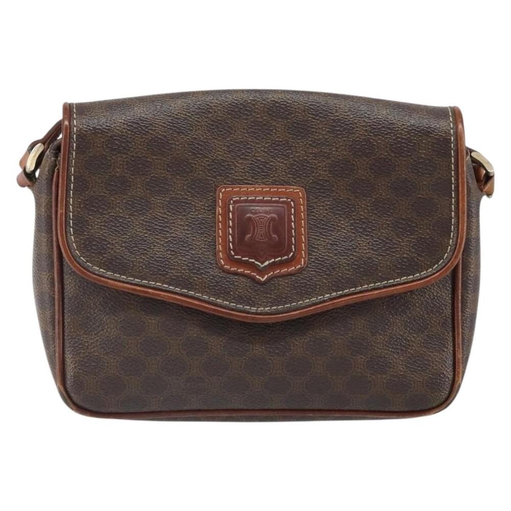 Celine Macadam Shoulder Bag Brown